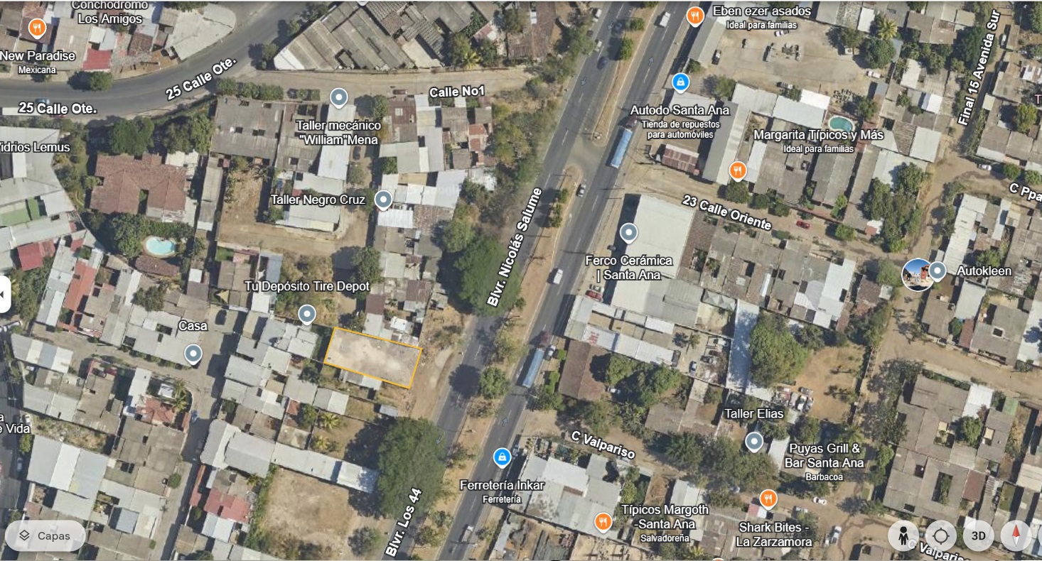 TERRENO CON INFRAESTRUCTURA PARA BODEGA Y LOCALES COMERCIALES, FRENTE BY PASS, SANTA ANA- METAPÁN